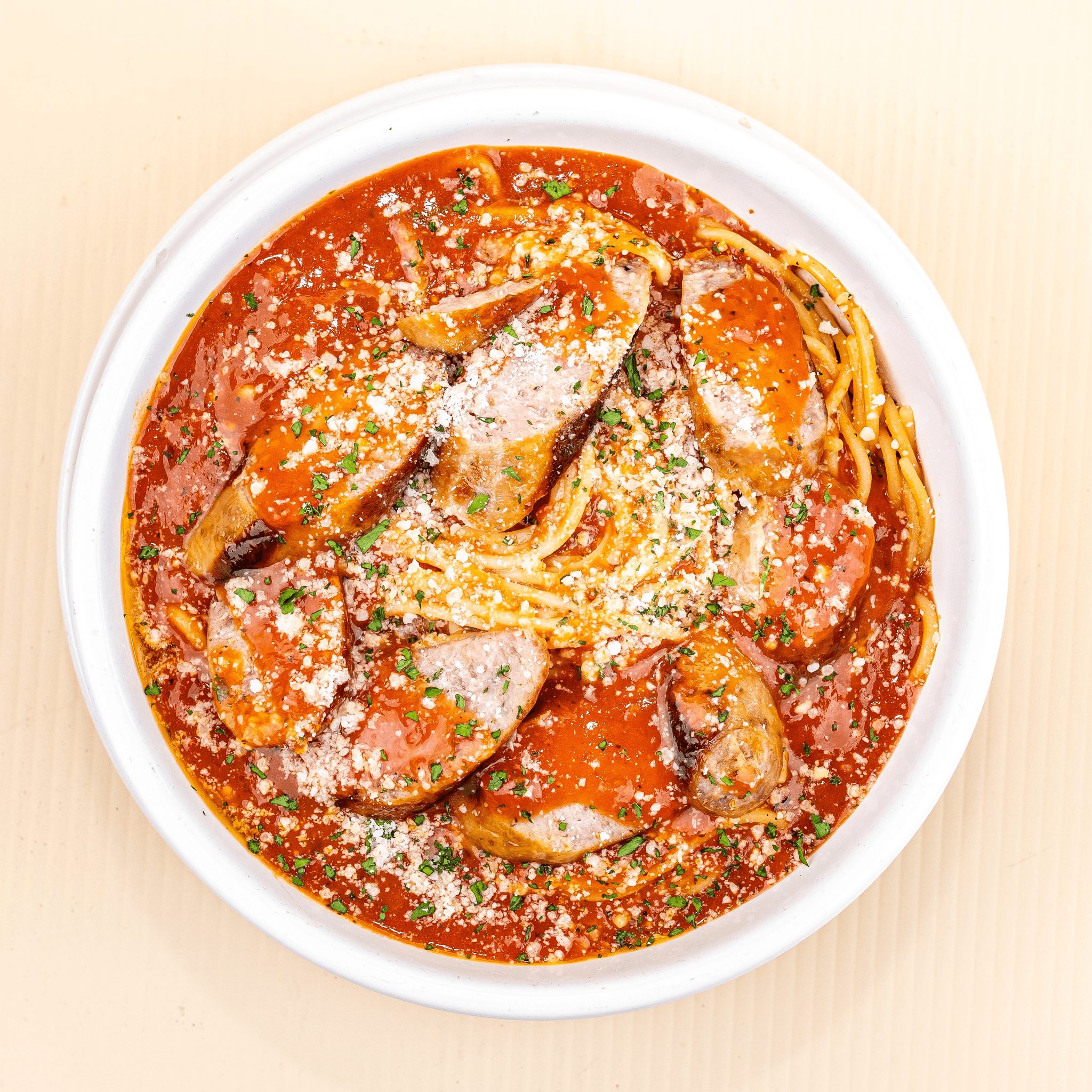 Spaghetti With Sausage.