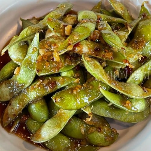 5. Sautéed Garlic Organic Miso Edamame.