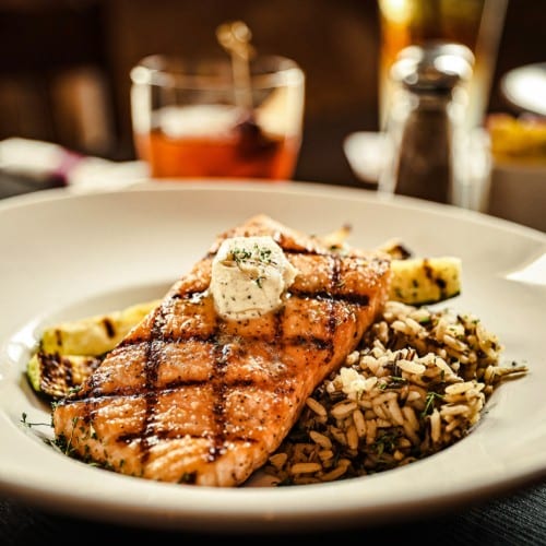 Scottish Wild Caught Salmon Steak.