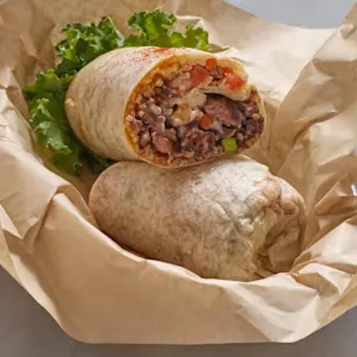 Rice and Bean Burrito.