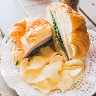 Ham or Turkey & Cheese Croissant Sandwich