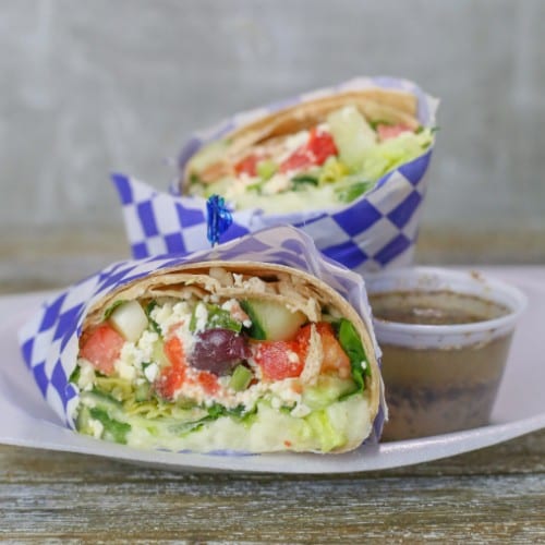 Chopped Greek Salad Wrap.