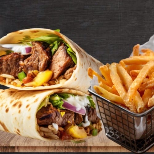 Angry Chicken Frankie and Fries.