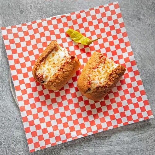 Meatball and Cheese Sandwich.