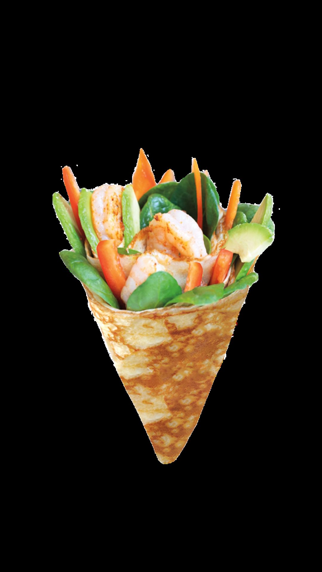 Shrimp Avocado Crêpe.