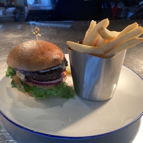 Greg's Tillamook Cheddar Burger.