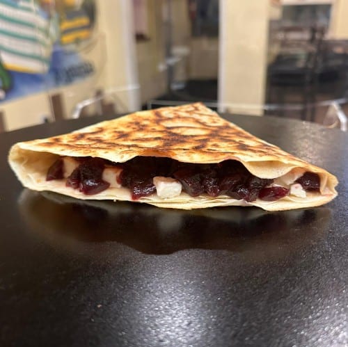 Cranberry and Feta Crepe.
