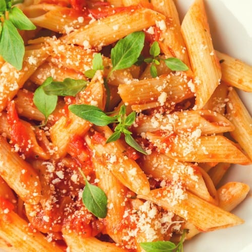 Pasta with Marinara Sauce.