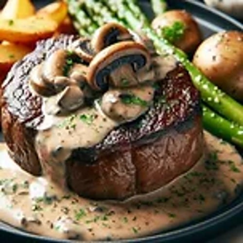 #11M- Mushroom Steak.