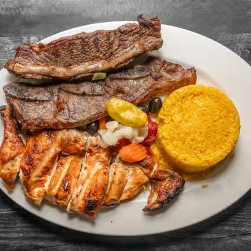 BBQ Chicken & Beef Ribs Combo.