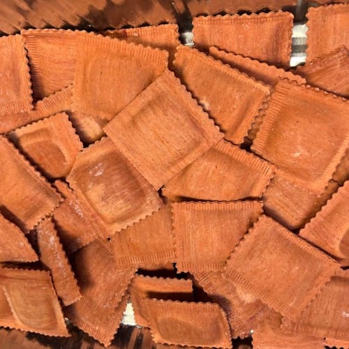 Lobster Ravioli in Vodka Sauce.