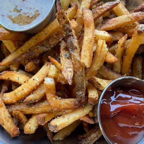 Hand Cut Fries.