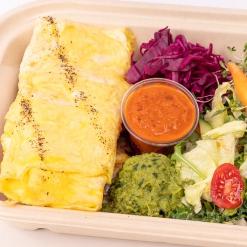 Omelet with Mozzeralla Cheese - Vegetarian & Gluten Free option.