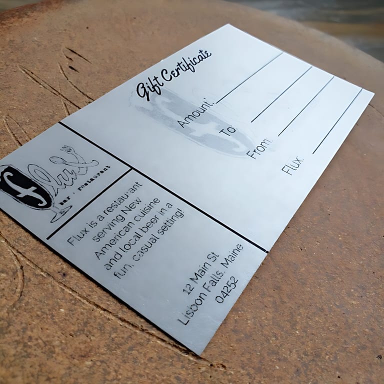 Gift Certificates Available For In-Store Use 