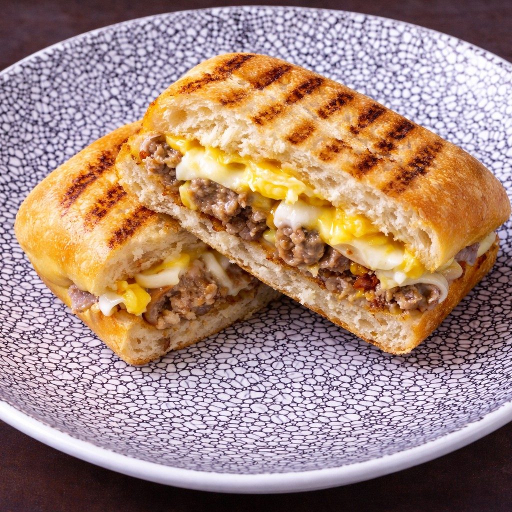 Italian Sausage & Egg Panini.