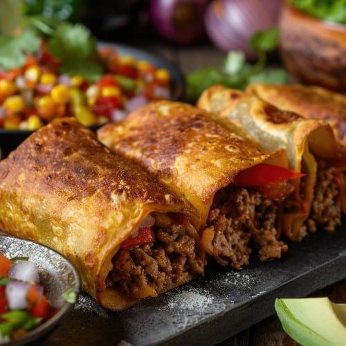 Beef Chimichangas.