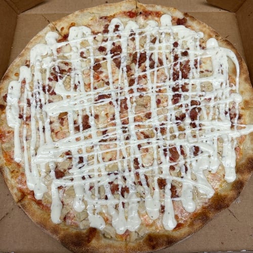 Chicken Bacon Ranch Pizza.