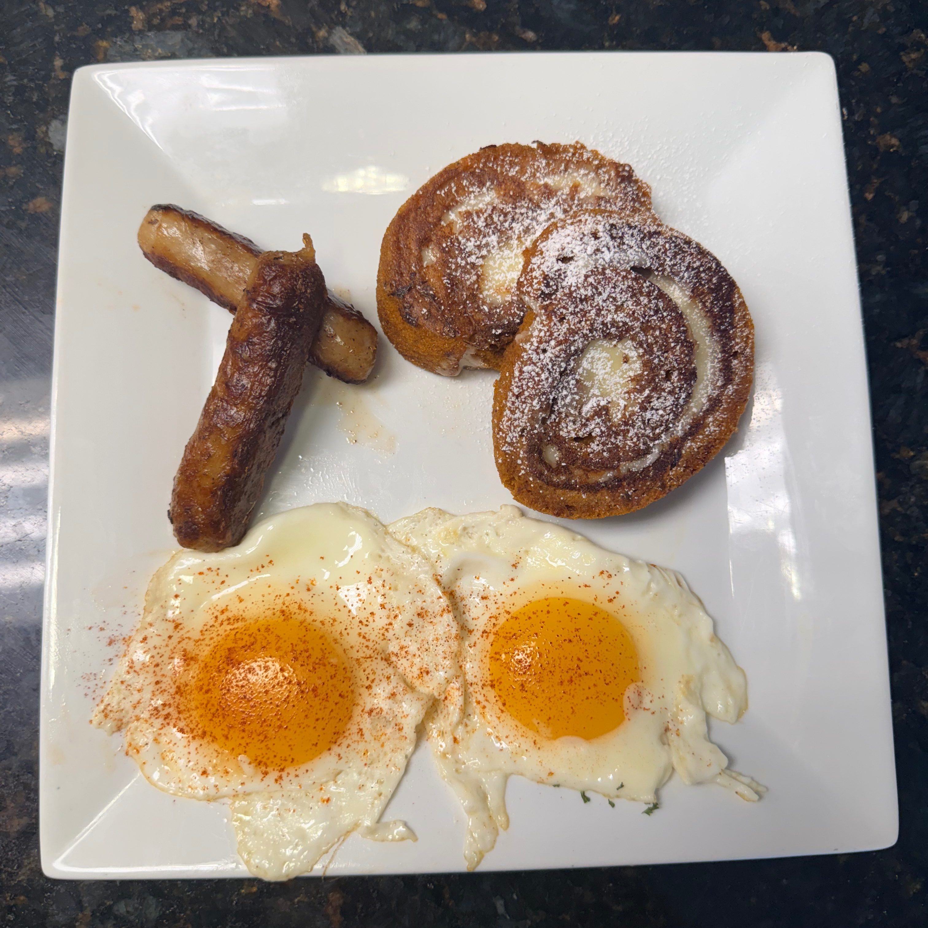 Pumpkin Roll French Toast Combo.