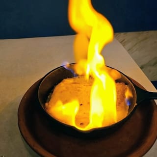 Saganaki - Flaming Cheese