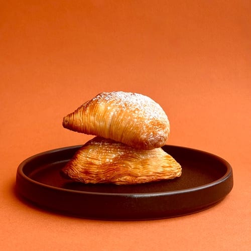Sfogliatella filled with ricotta.