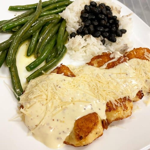 Parmesan Encrusted Chicken.