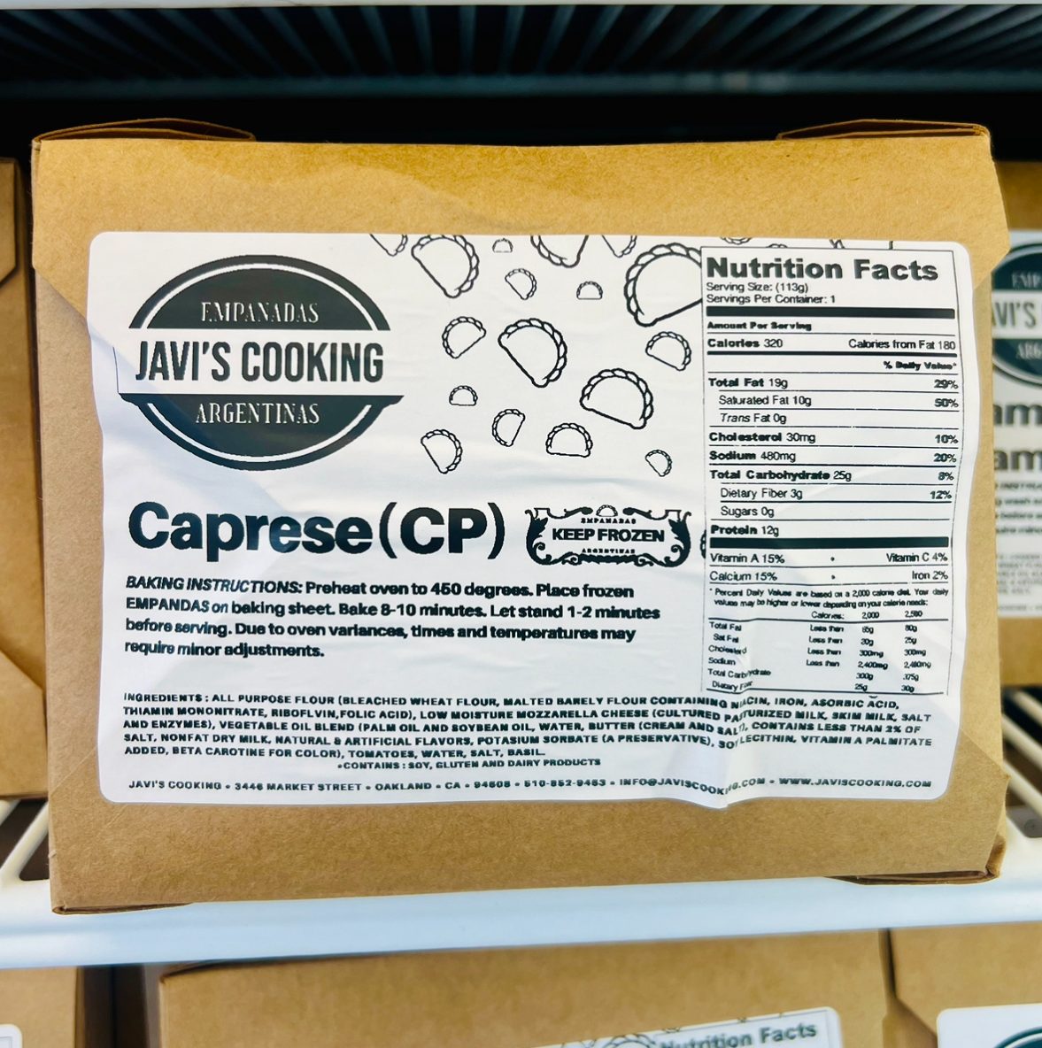 Caprese-CP (4 Pack) Frozen Empanadas.