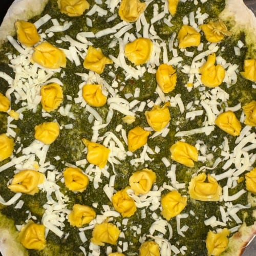 Tortellini and Pesto ( Or Red Sauce ).