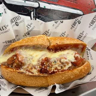 Meatballs with Cheese Sandwich