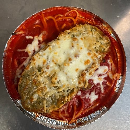 Eggplant parm pasta.
