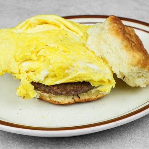 Egg & Cheese Biscuit with Meat.