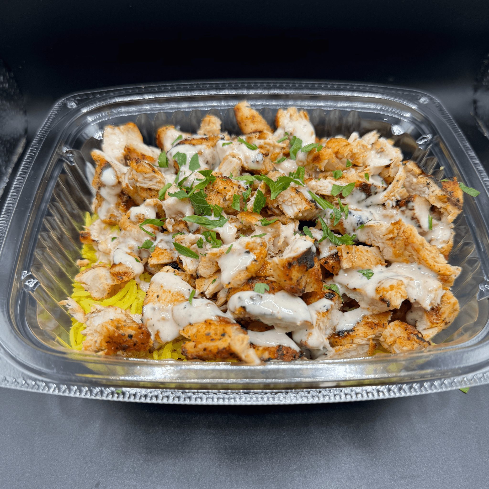 Chicken Shawarma Rice Bowl.