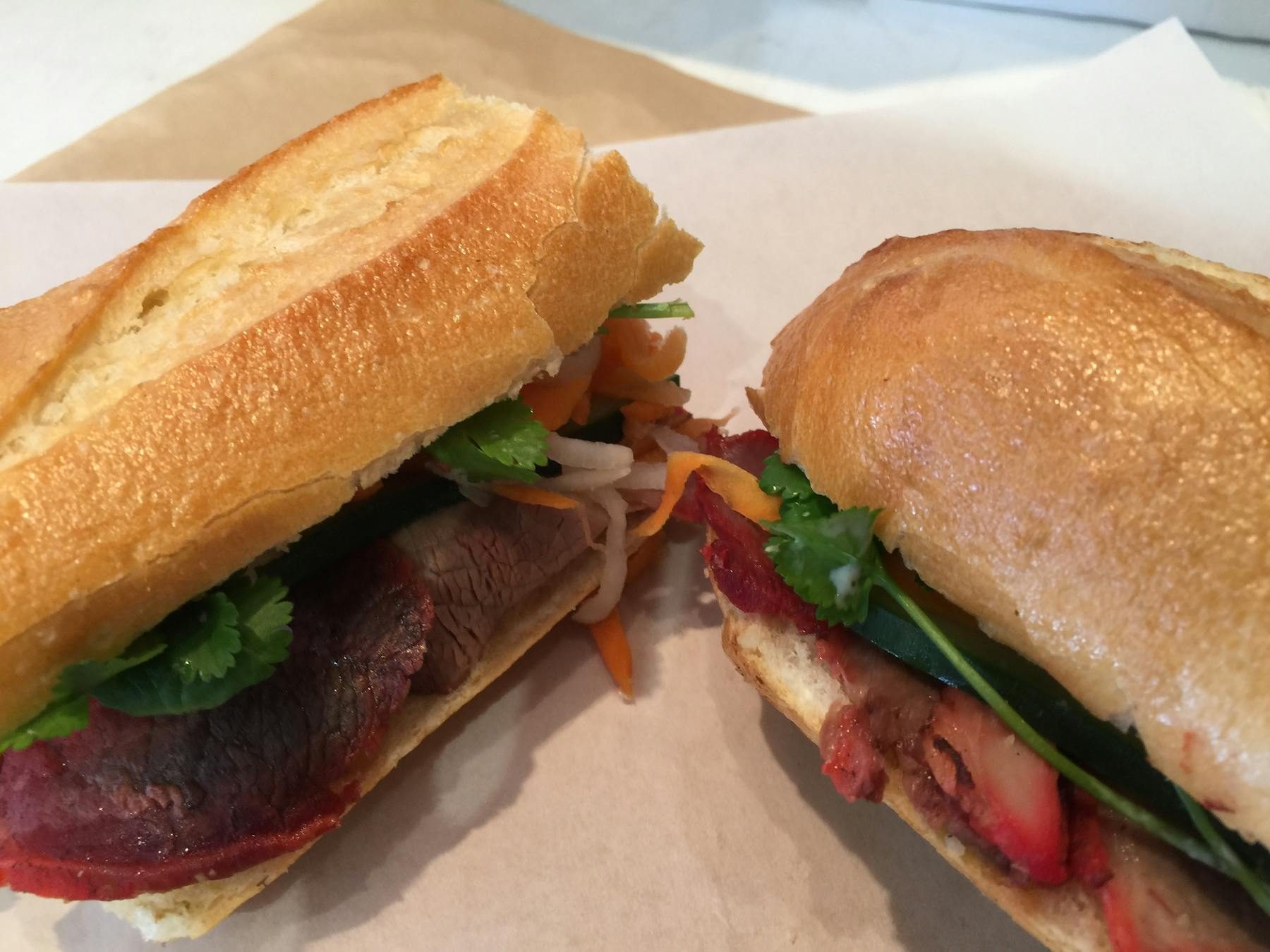 Chinese BBQ Pork Banh Mi.