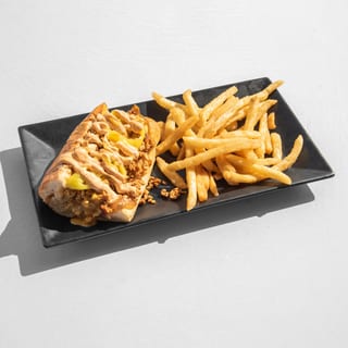 Buzzin Cheesesteak + Fries