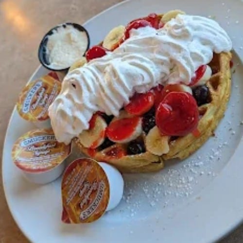 Strawberries 'N Cream Waffle.
