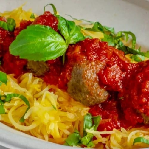 Meatballs & Spaghetti Squash.