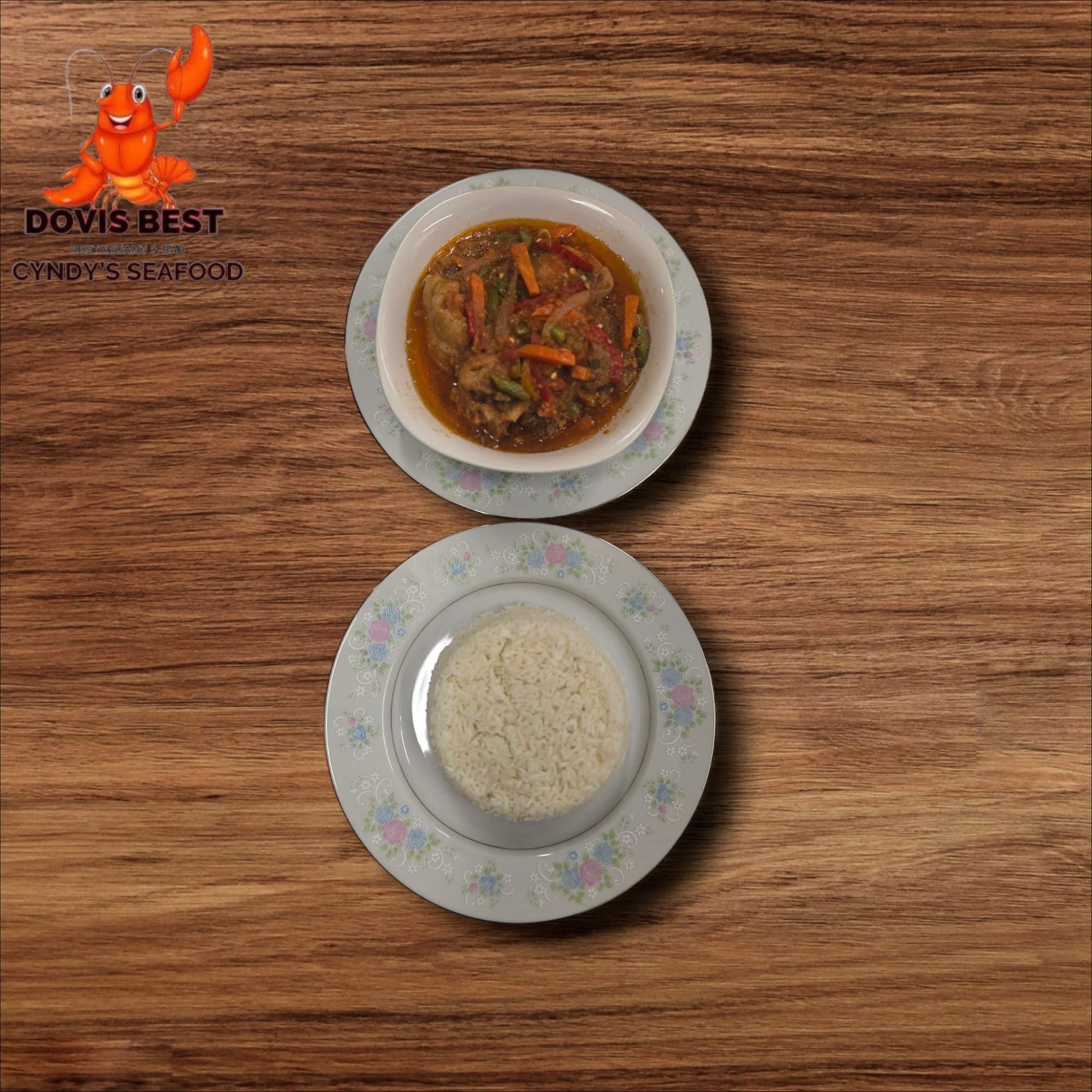 Fish Stew with White Rice or Fried Plantain or Boiled Plantain.