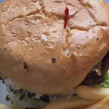 Mushroom Swiss Burger.