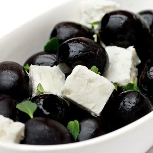 26 Feta Cheese & Black Olives.