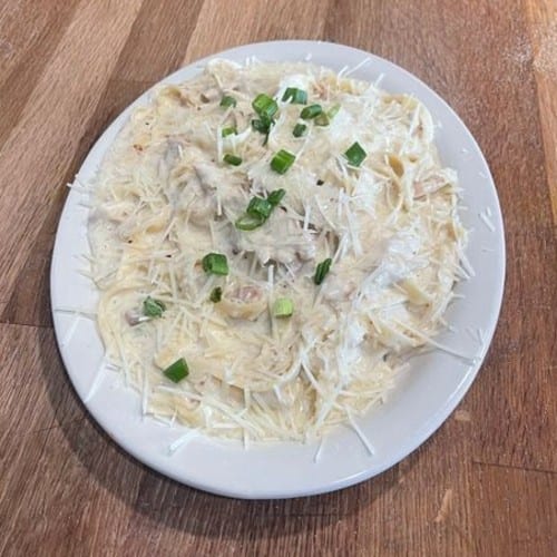 Chicken Fettuccine Alfredo.