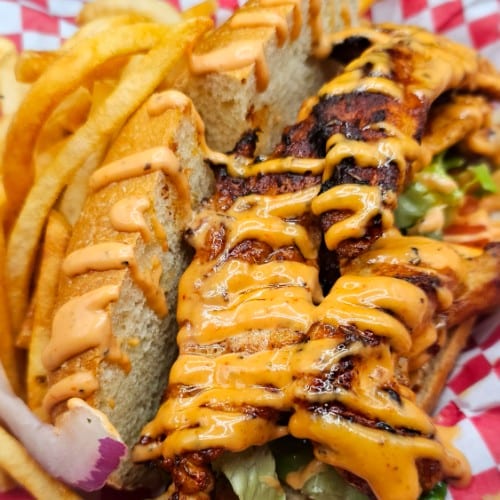 Fried or Blackened Chicken Po'boy.