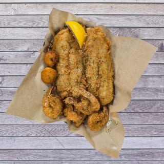 Jumbo shrimp (4) & whitefish (2)