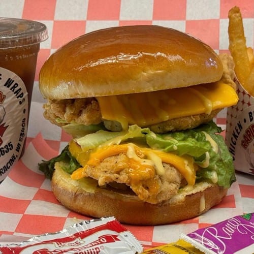 Double-Decker Chicken Sandwich Meal.