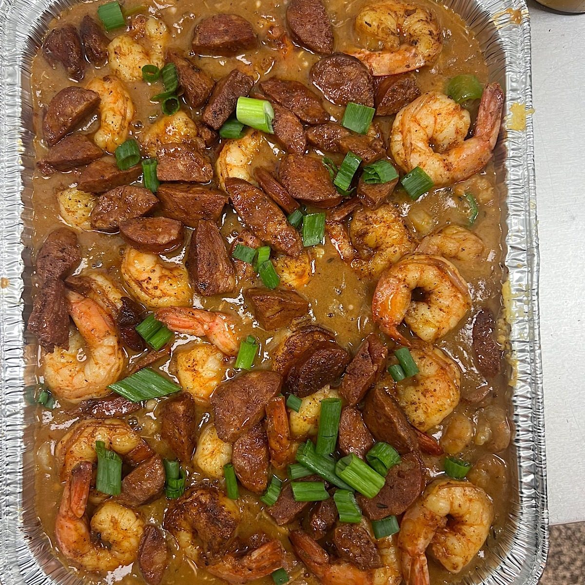Family Size Shrimp & Grits.