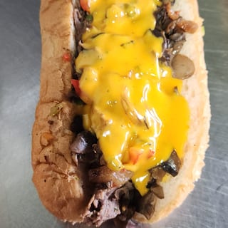 Philly Cheesesteak with Cheese Sauce