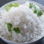 Plain Steamed Basmati Rice.