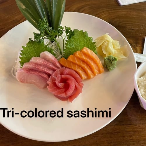 Tri-Colored Sashimi Entree.