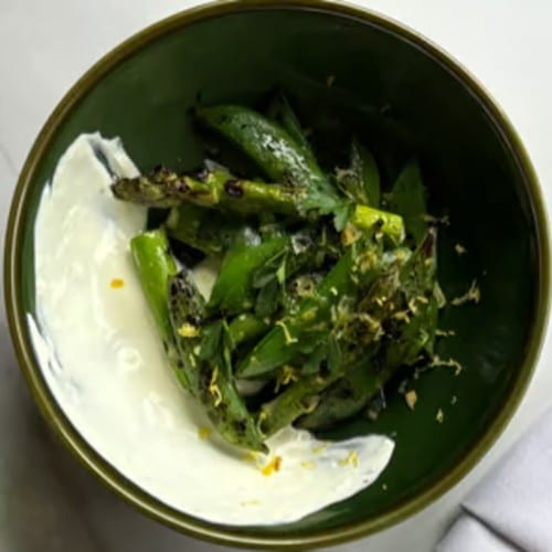 Charred Snap Peas.
