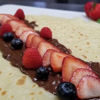 Vegan Nutella and Berries Crepe