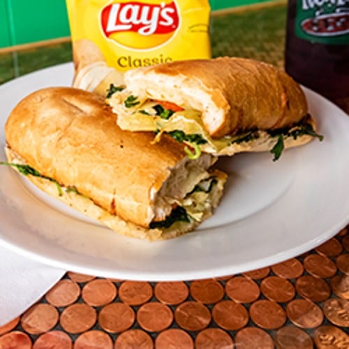 Large Spinach & Artichoke Po’boy.