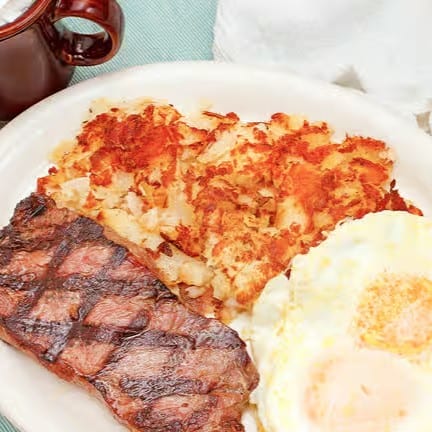 New York Steak & Eggs.